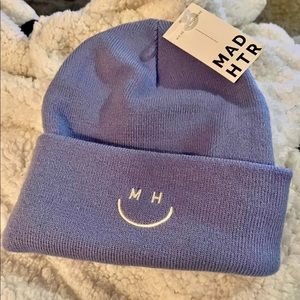 Mad Hatter Smiley Beanie - Blue-Purple